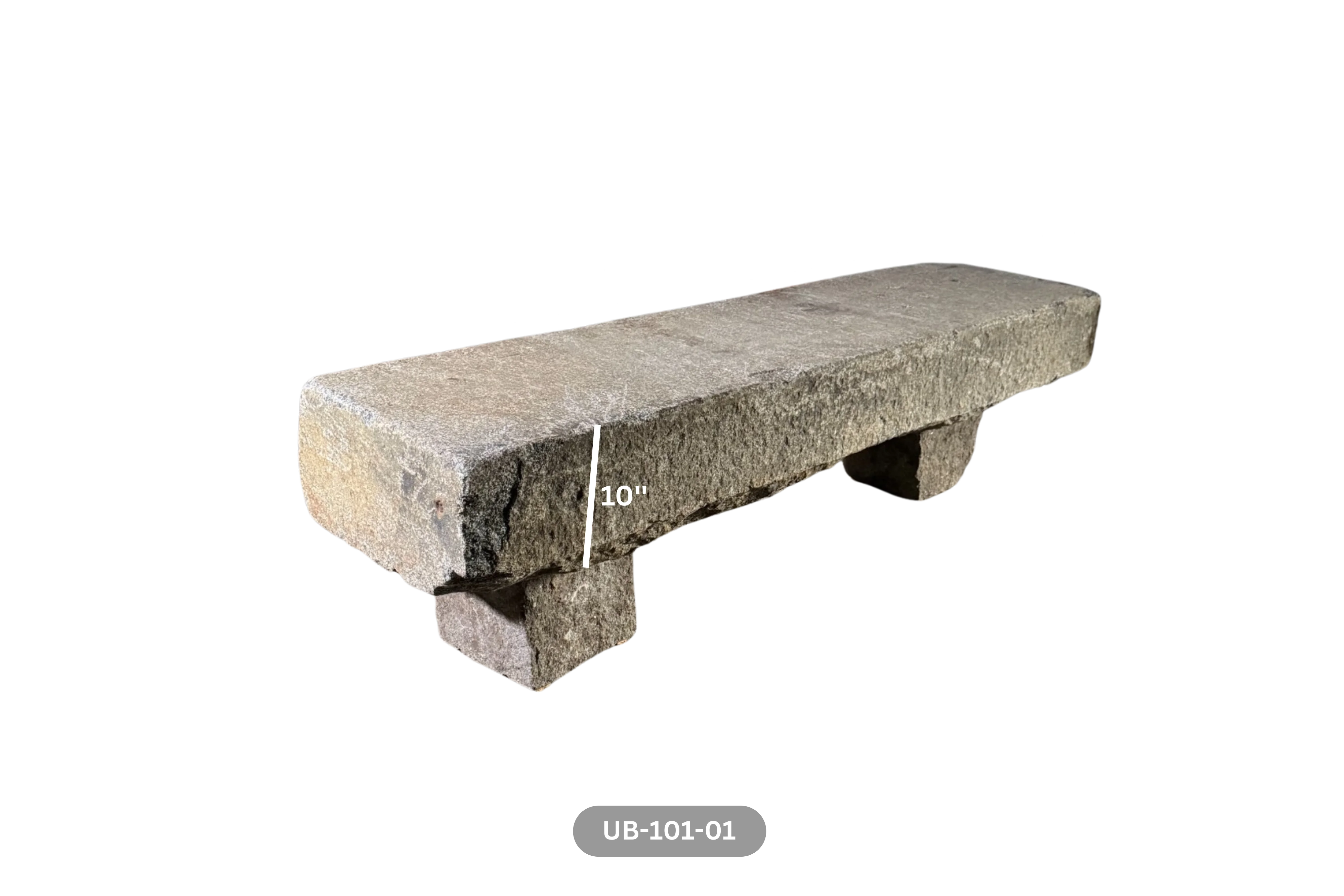 Antique Granite Bench - Image 2